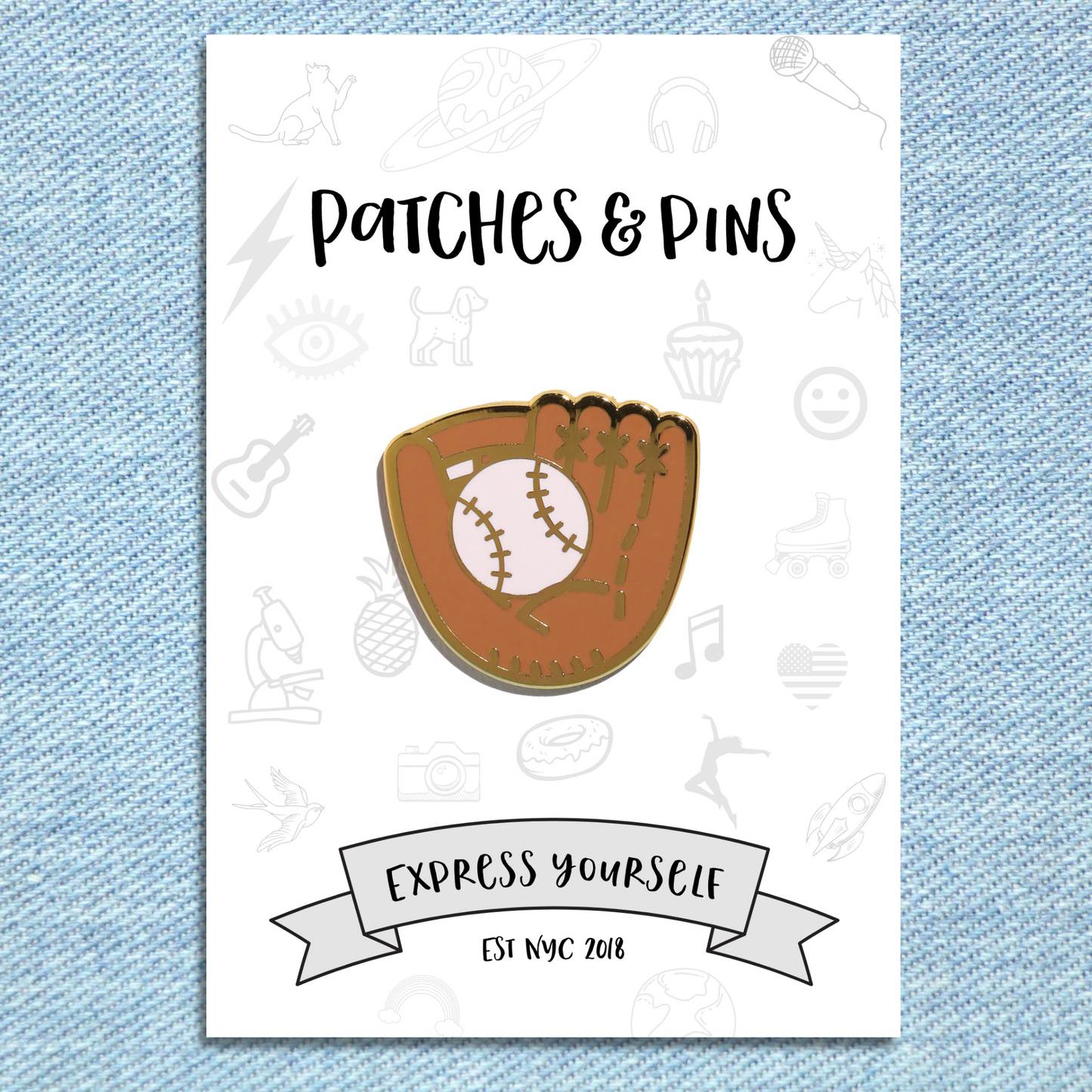 Baseball Glove Enamel Pin