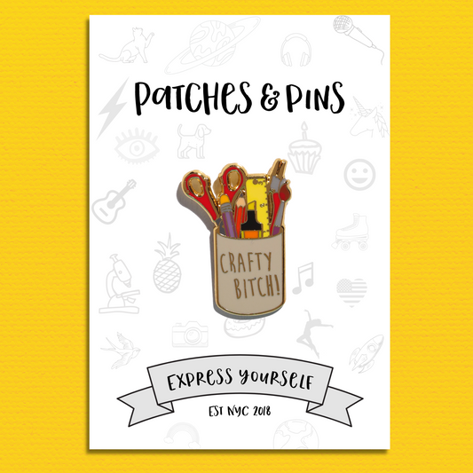 Crafty Bitch Enamel Pin