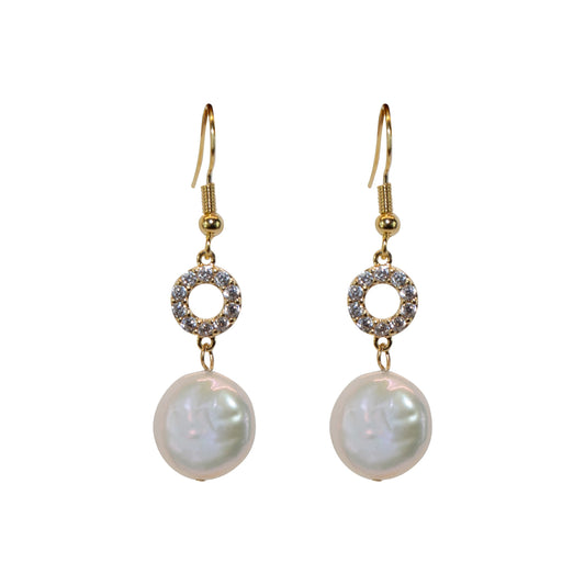 Baroque Coin Pearl Earrings
