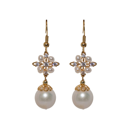 Graceful Chandelier-style Pearl Earrings