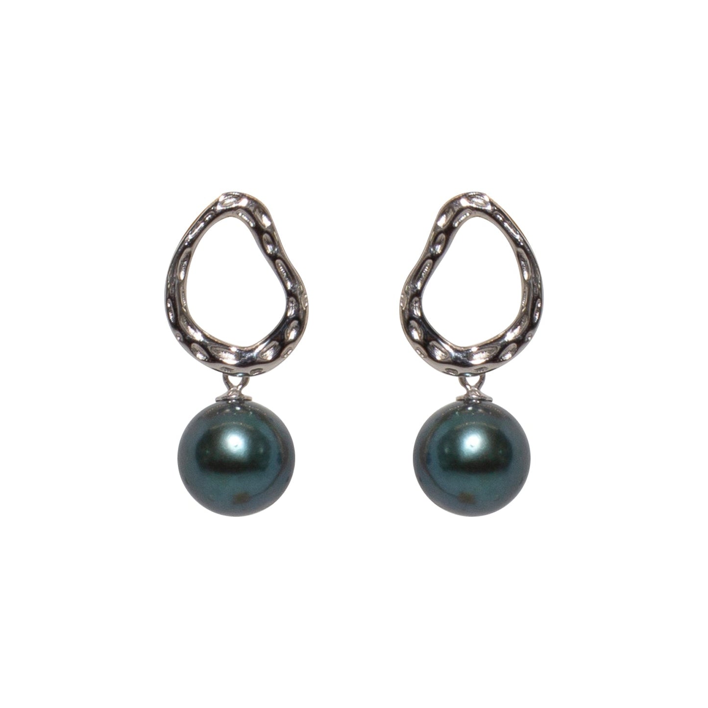 Petite Navy Dali Pearl Studs