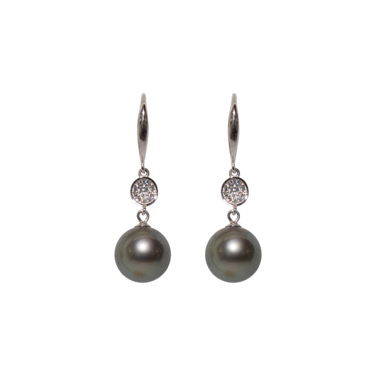 Sterling Pure Elegance Tahitian Treasures Earrings