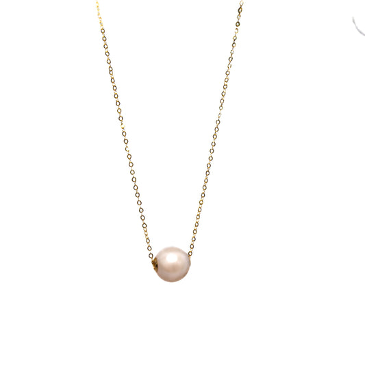 Single Pearl Serenade Gold Necklace
