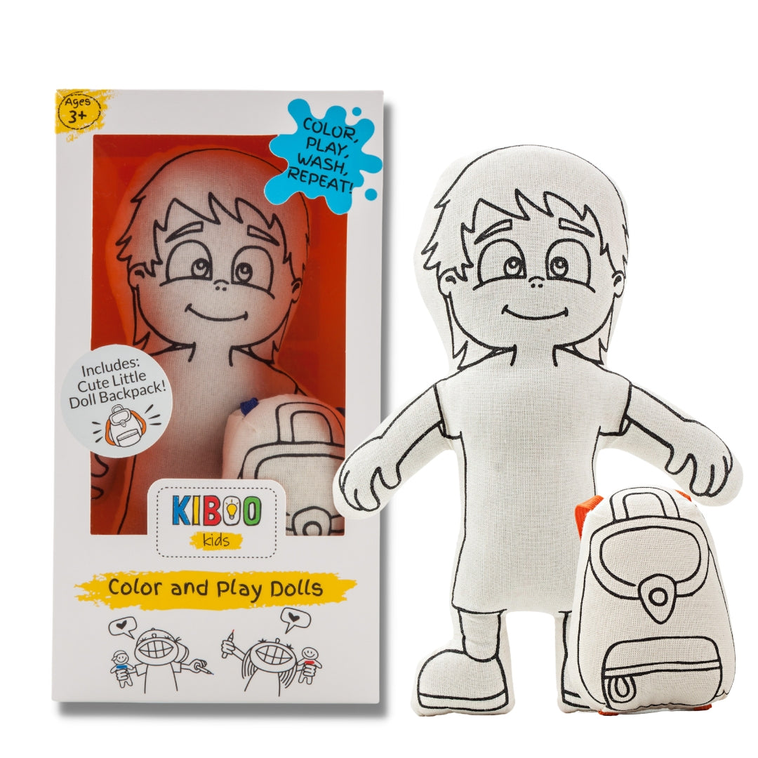Doll for coloring - Gender Neutral - Kid with Bangs