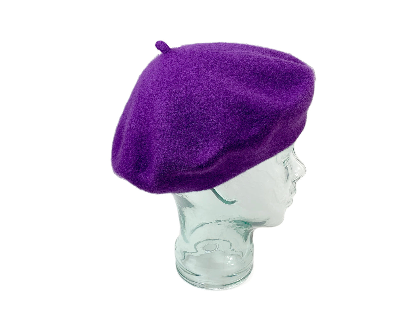 Wool Beret in Purple