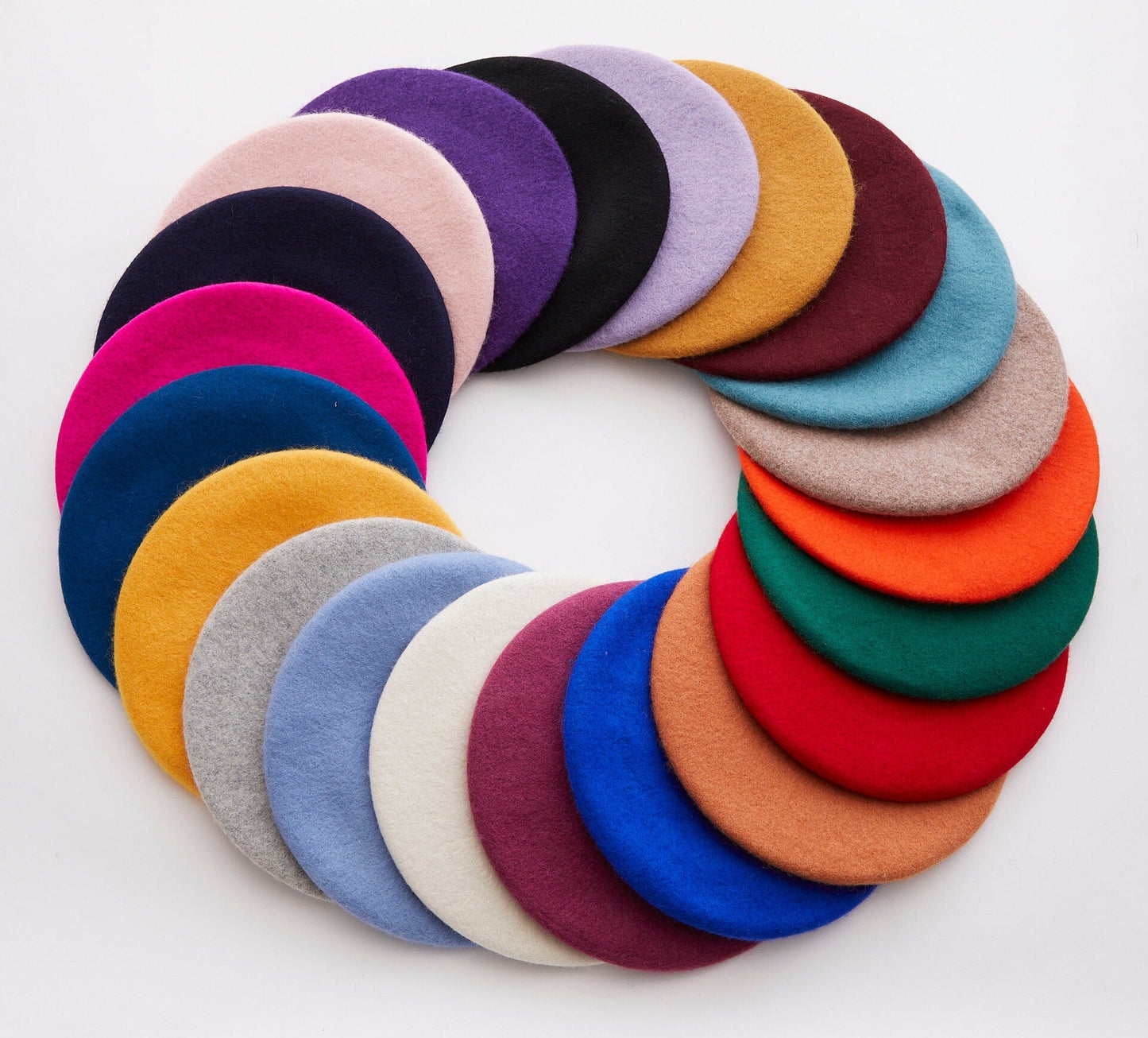 Wool Beret in Purple