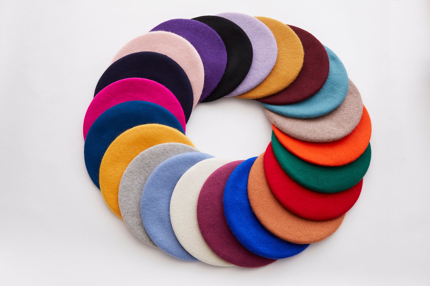Wool Beret in Yellow