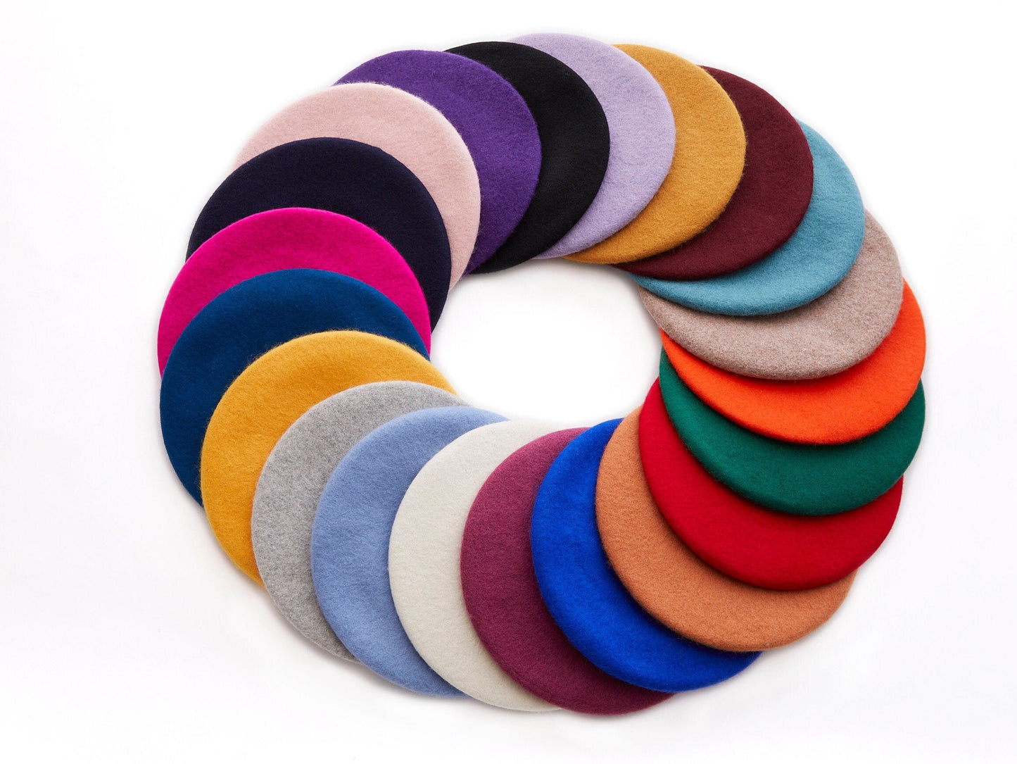 Wool Beret in Cobalt Blue