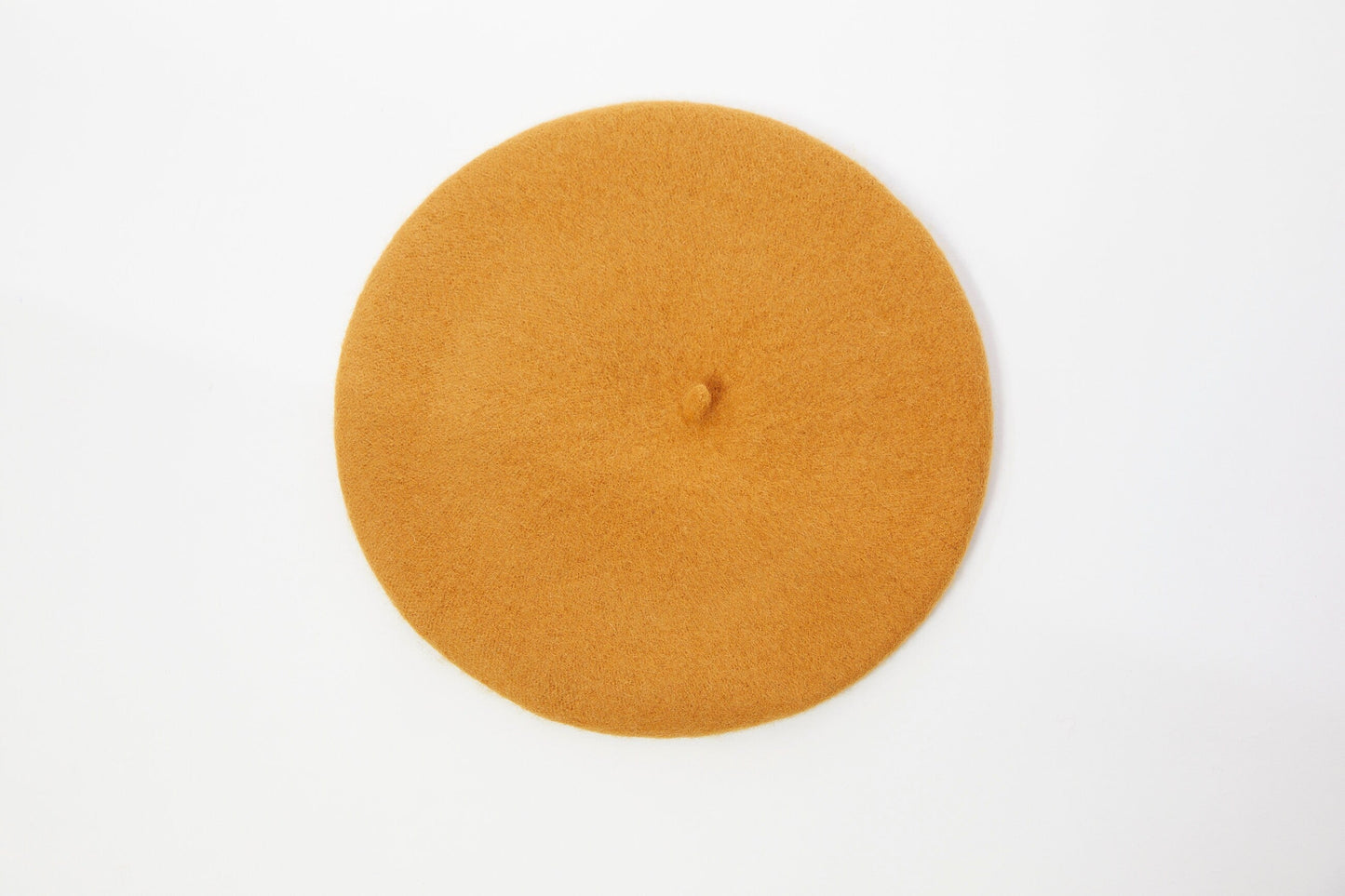 Wool Beret in Mustard Brown