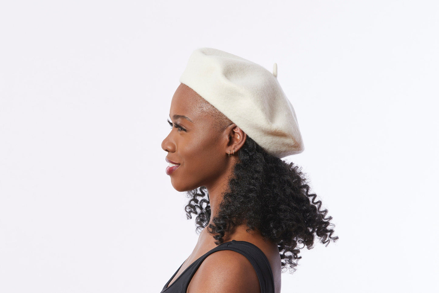 Wool Beret in Cream
