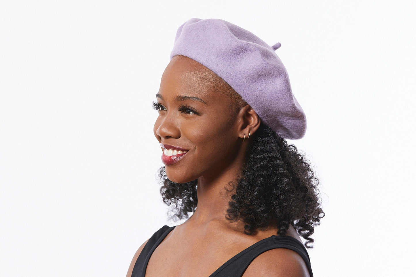 Wool Beret in Lavender