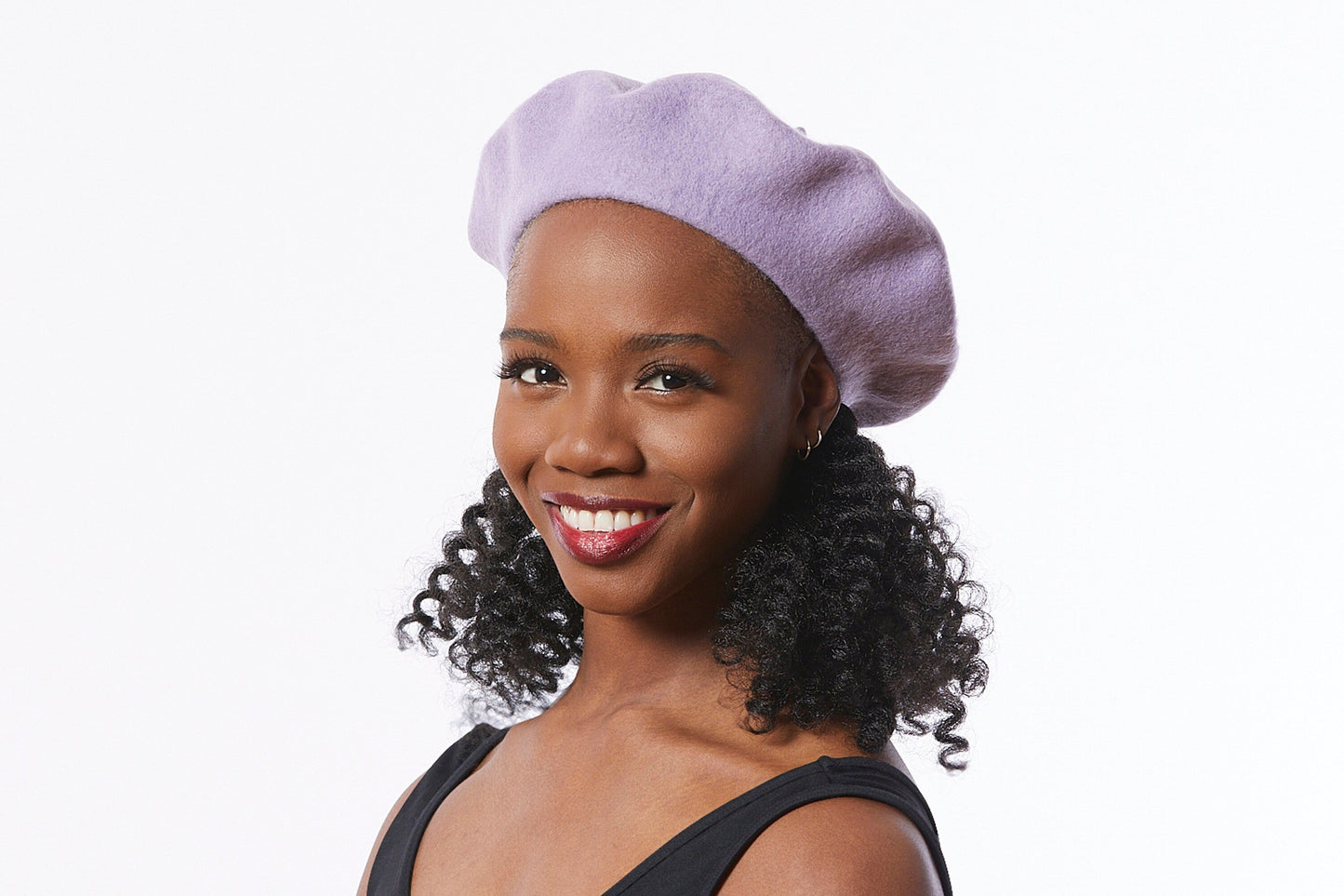 Wool Beret in Lavender