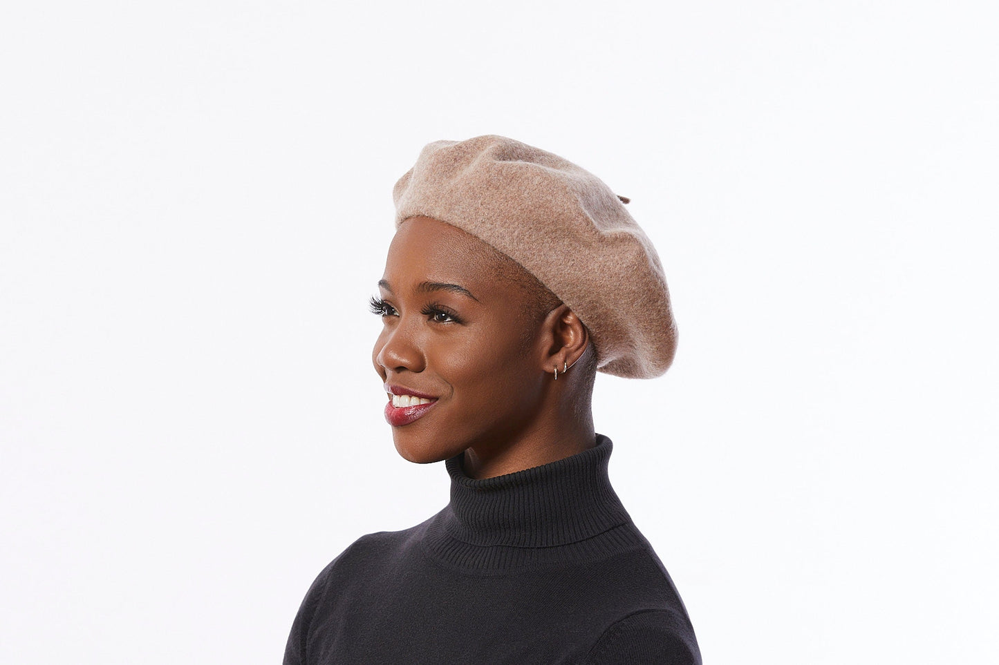 Wool Beret in Beige