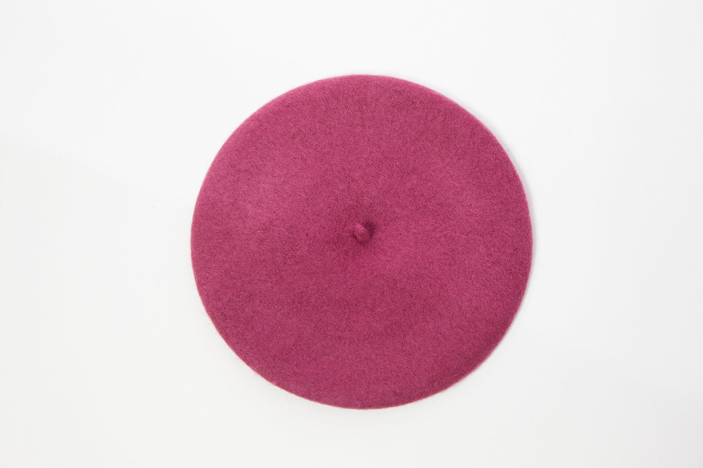 Fuchsia Wool Beret