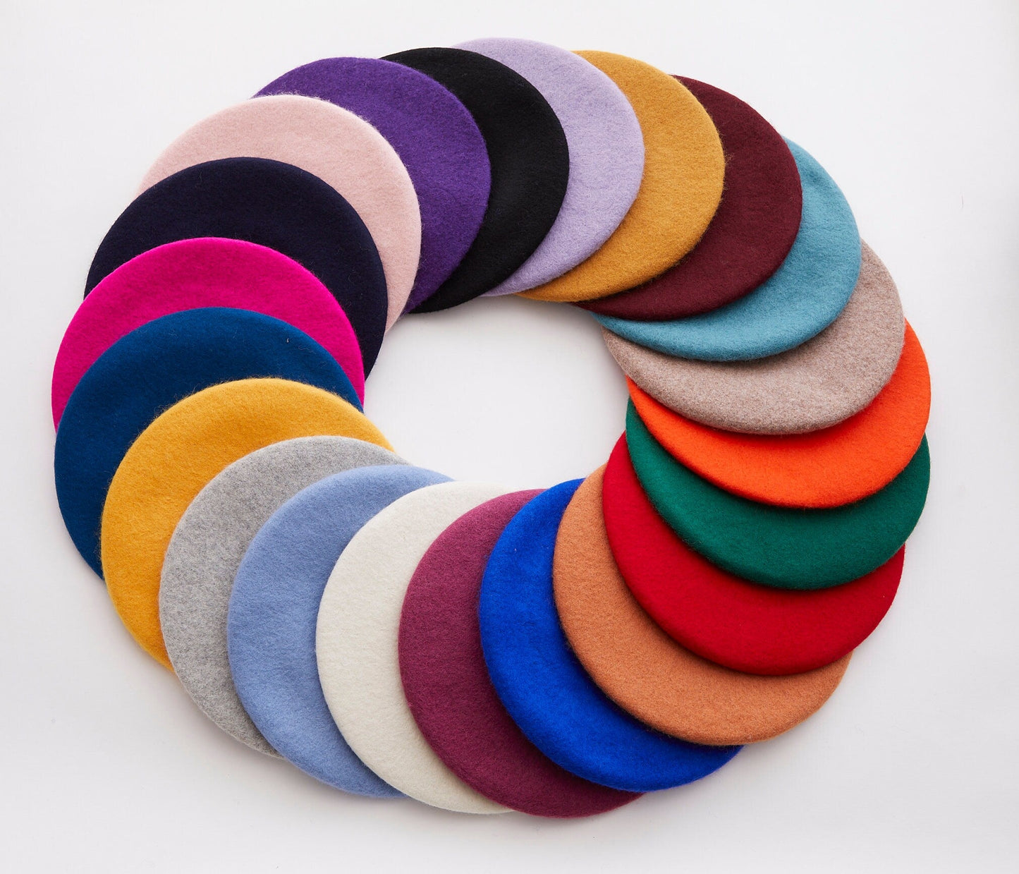 Fuchsia Wool Beret