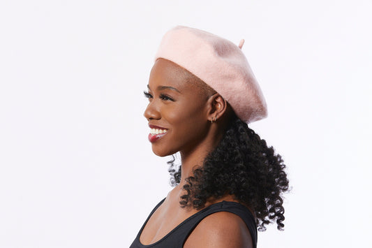Pink Wool Beret