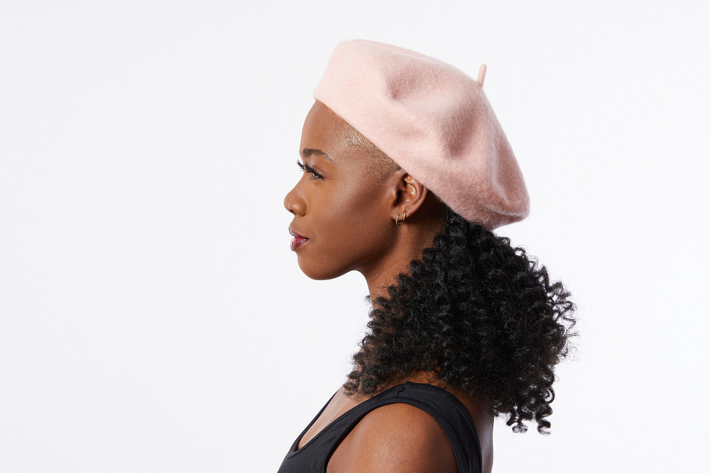 Pink Wool Beret
