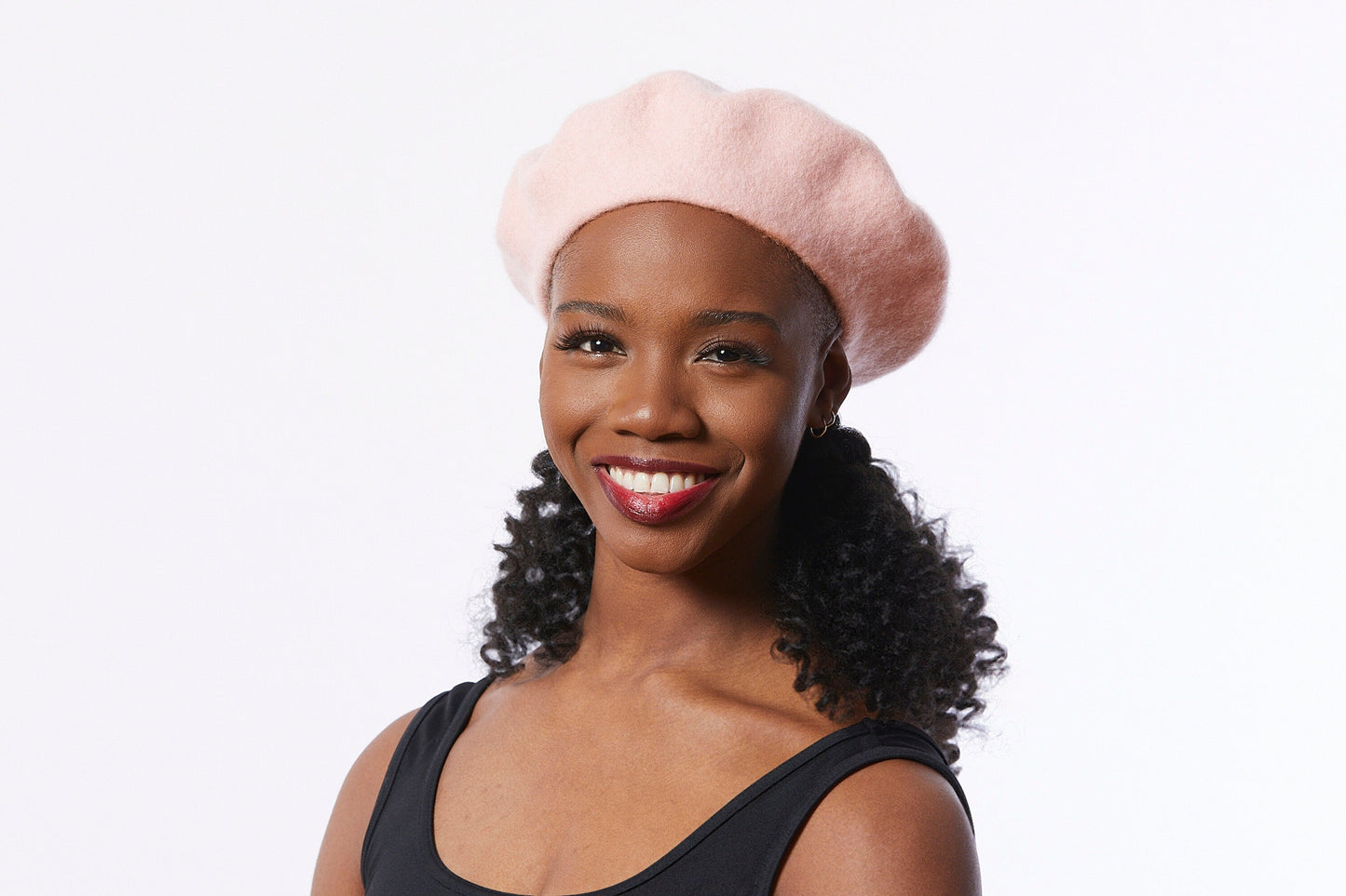 Pink Wool Beret