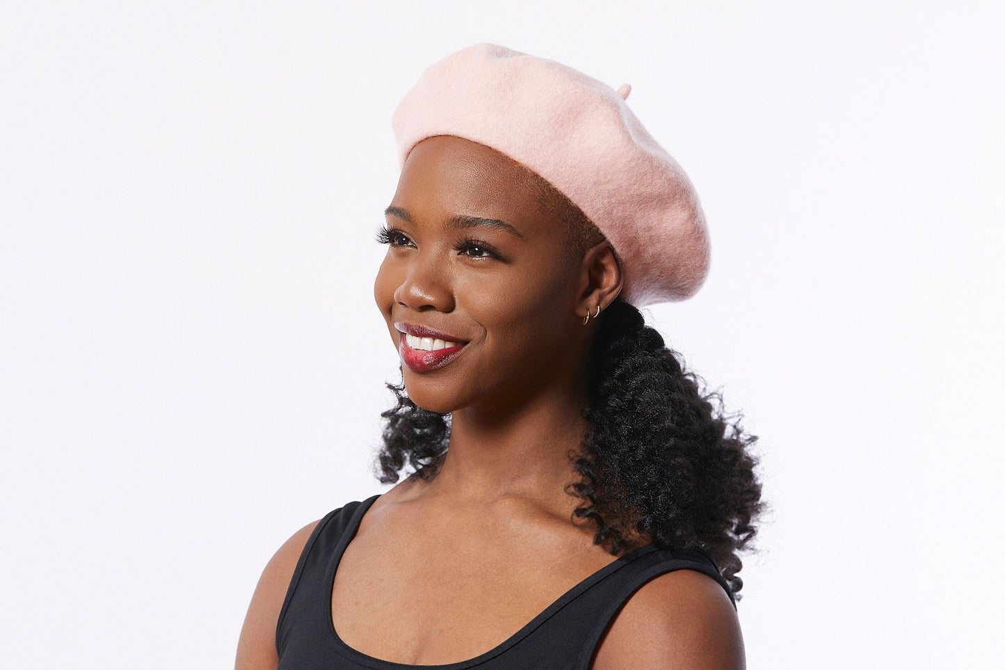 Pink Wool Beret