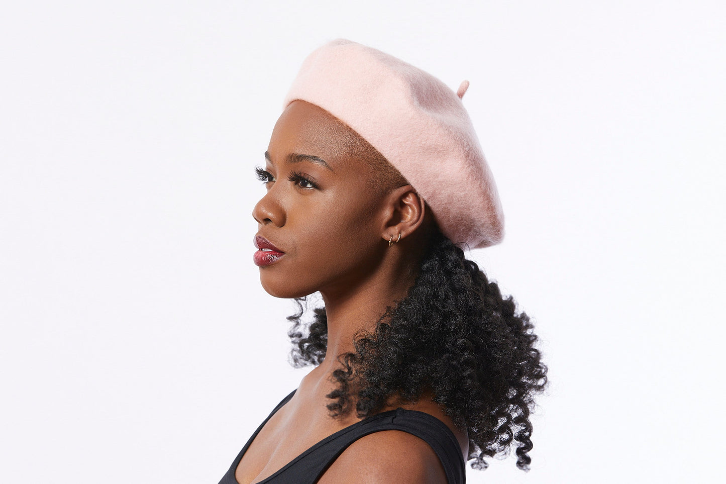 Pink Wool Beret