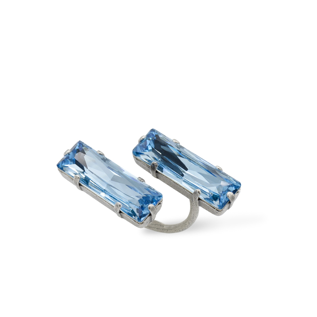 Baguette Crystal Open RIng