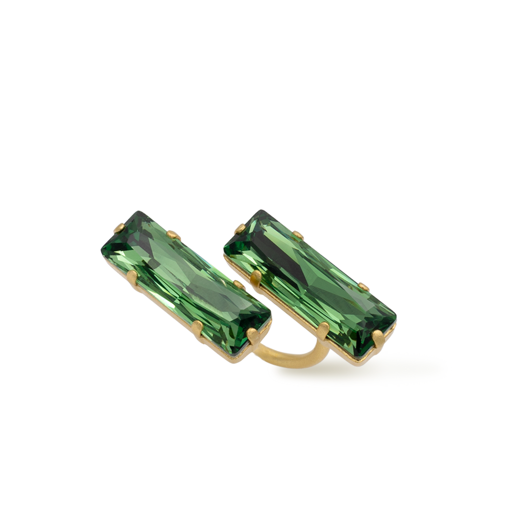 Baguette Crystal Open RIng