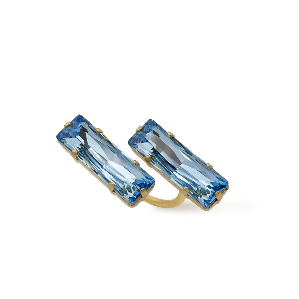 Baguette Crystal Open RIng