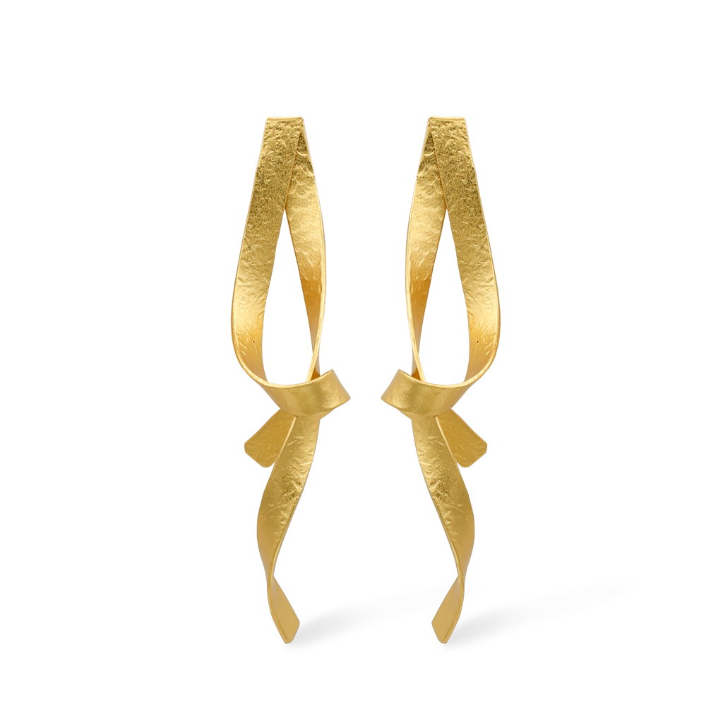Ribbon Post Earrings