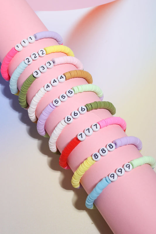 Angel Number Beaded Bracelet