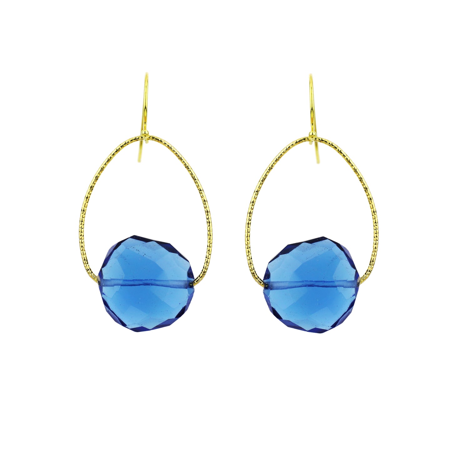 London Blue Quartz Orb Earrings