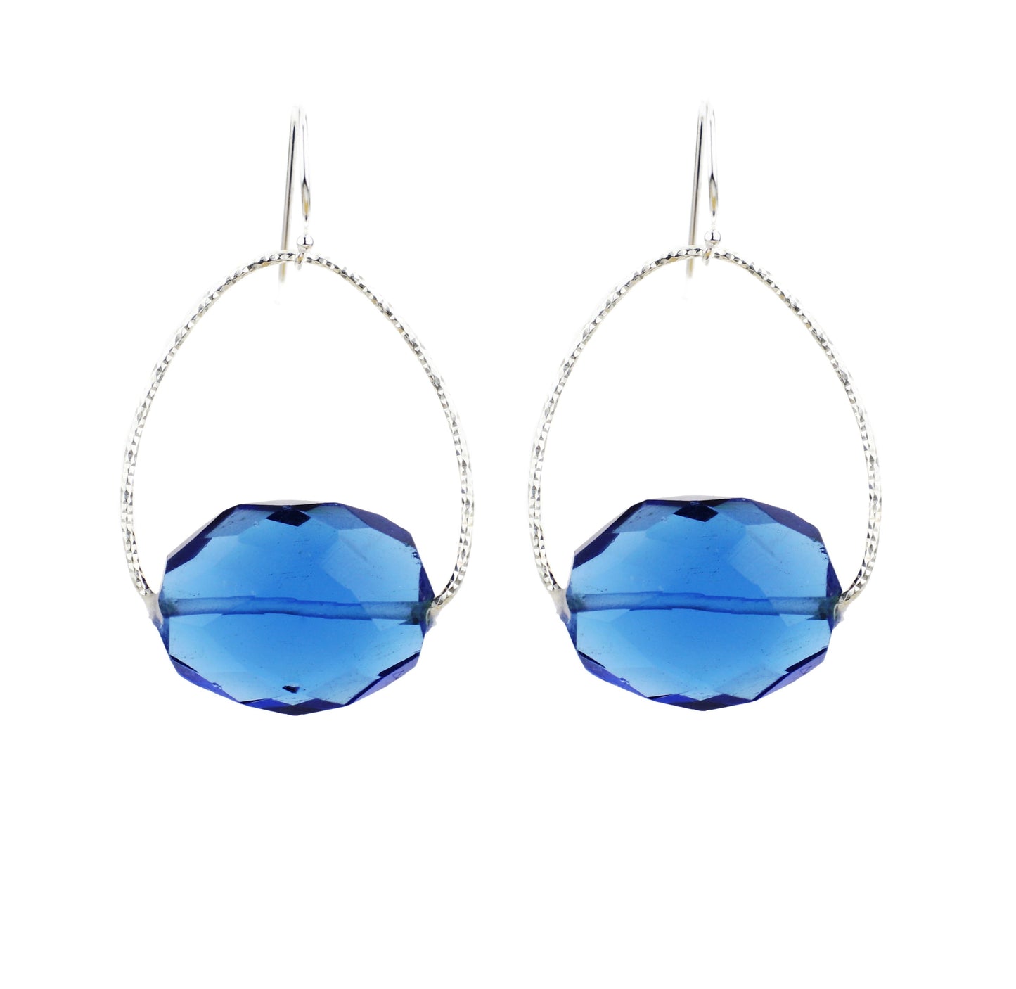 London Blue Quartz Orb Earrings