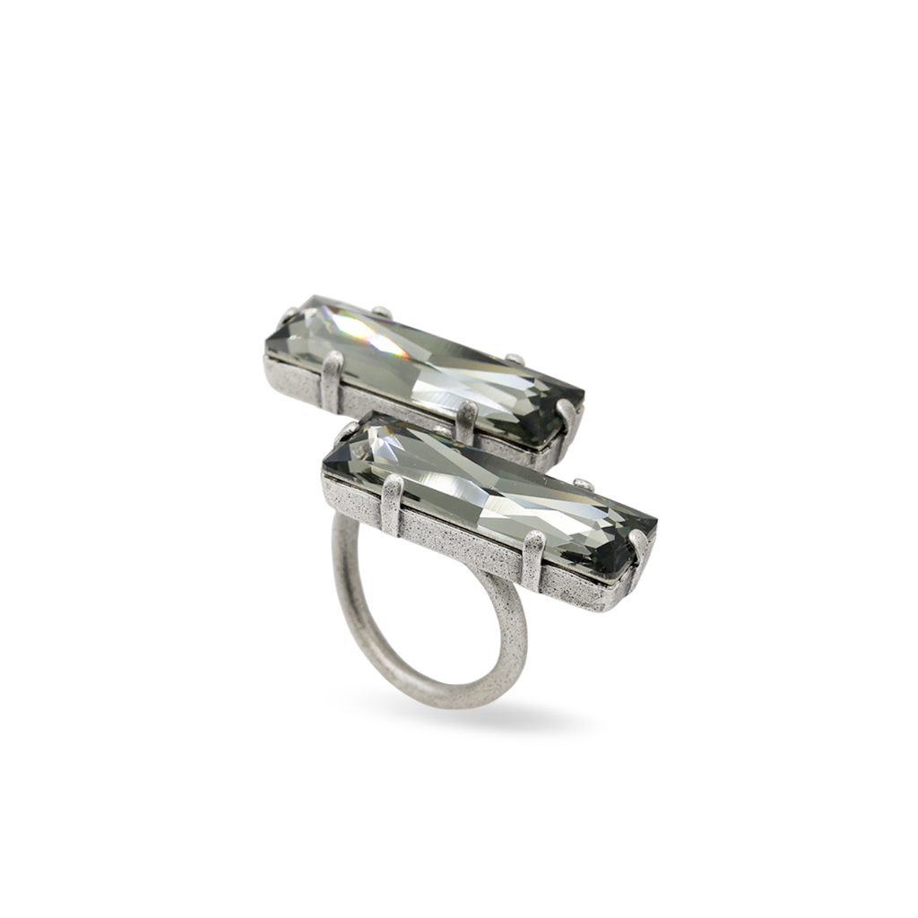 Baguette Crystal Open RIng