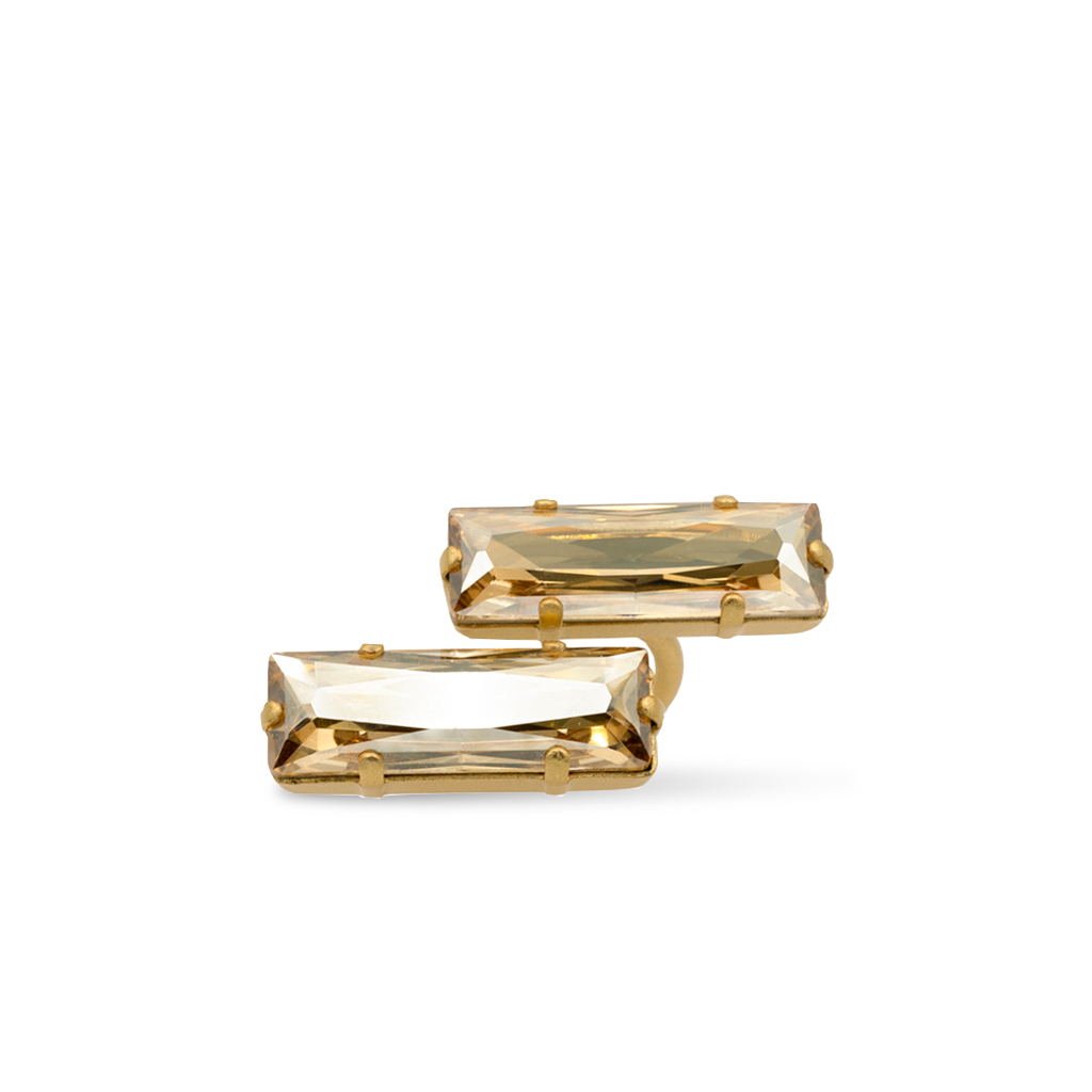 Baguette Crystal Open RIng