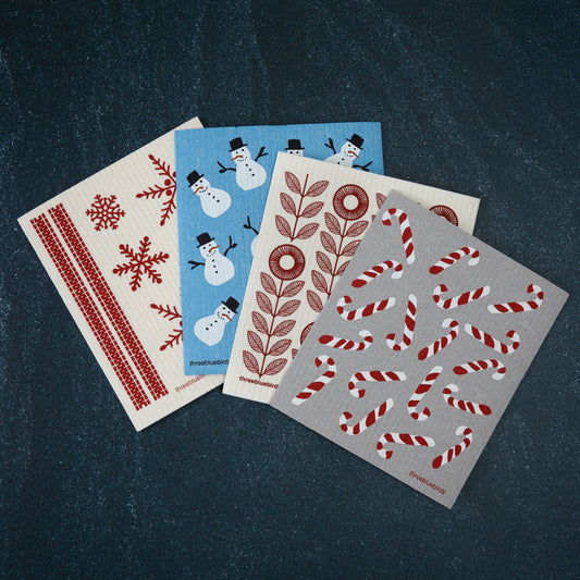 Christmas Bundle (4 Swedish Dishcloths)