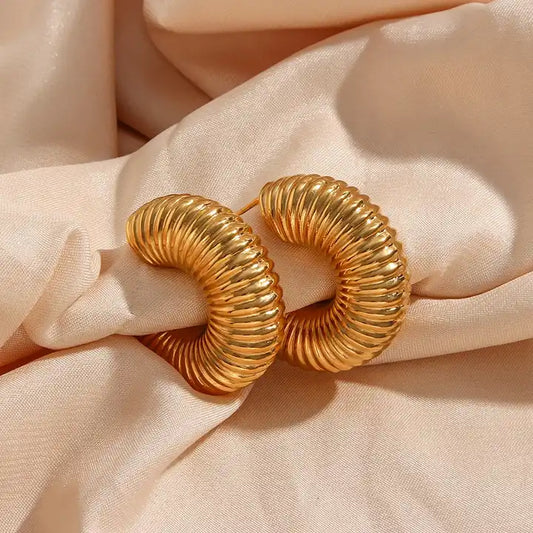 Denise Earrings - Chunky Hoop Earring