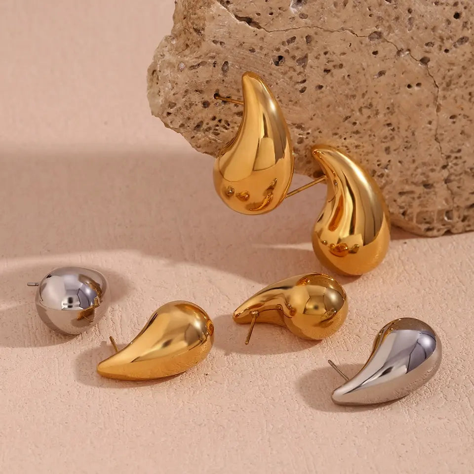 Paula Earrings - Water Drop Stud Earrings.