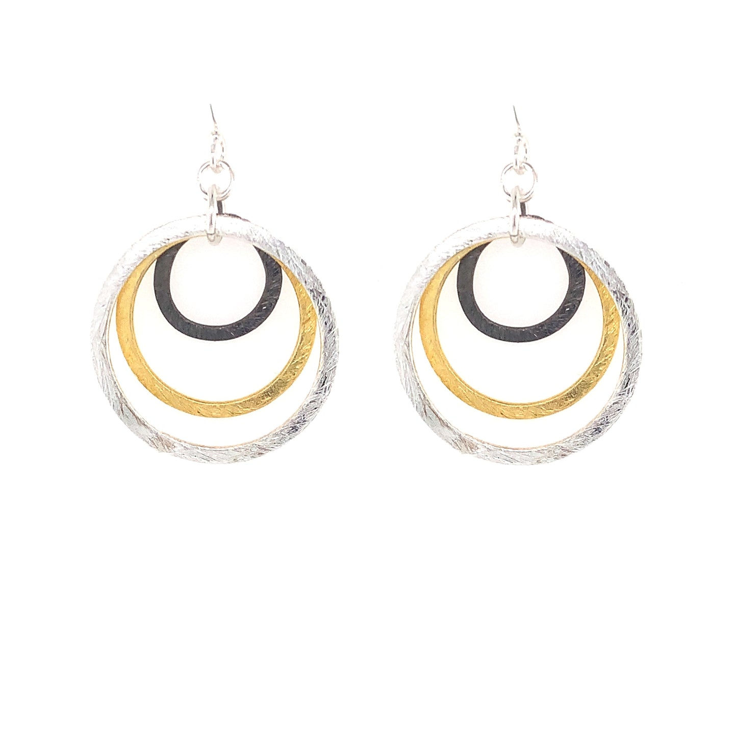 3-Tone Mixed Metal MINI Hoops