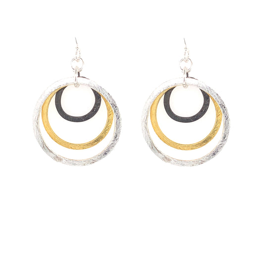 3-Tone Mixed Metal MINI Hoops