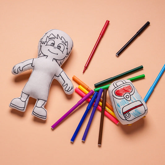 Doll for coloring - Gender Neutral - Kid with Bangs