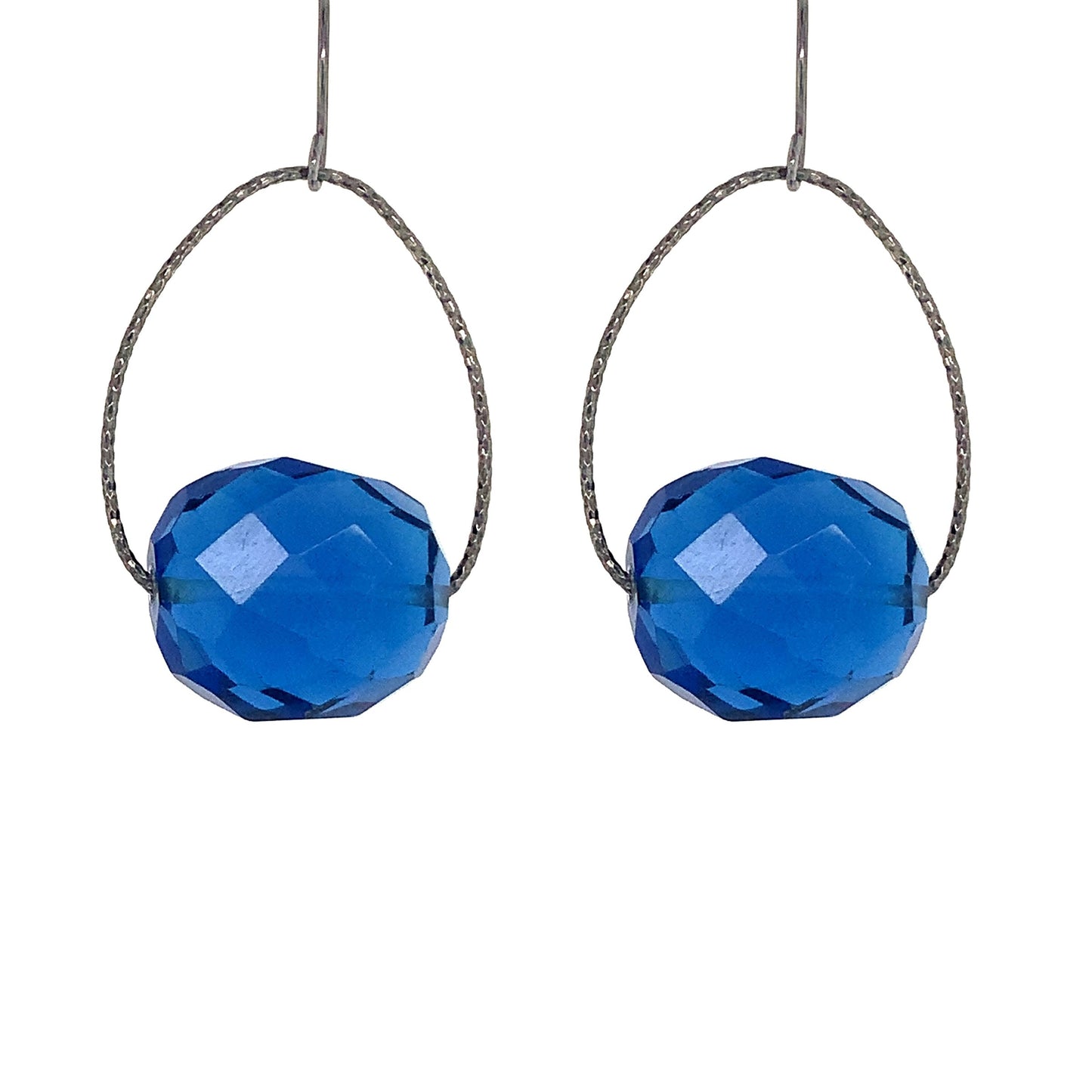 London Blue Quartz Orb Earrings