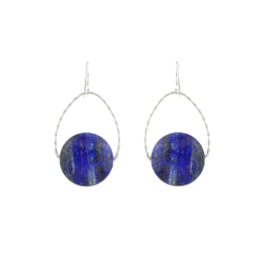 Lapis Orb Earrings