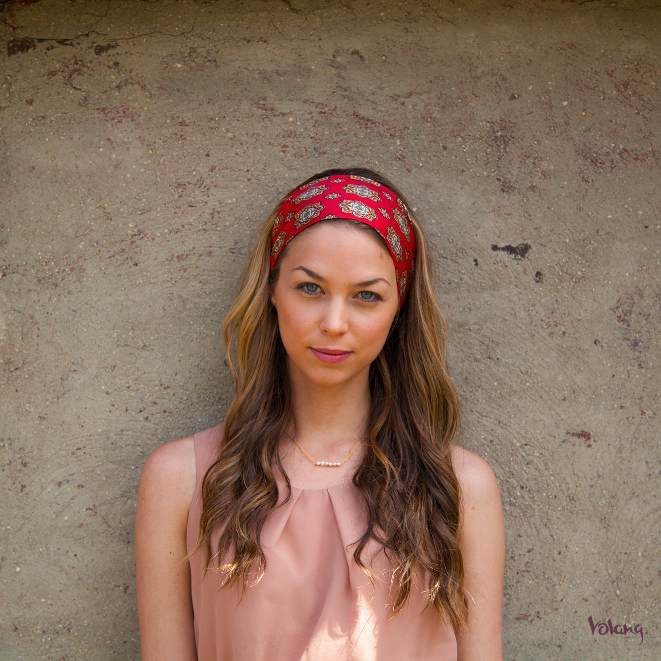 Silk Headband in Red