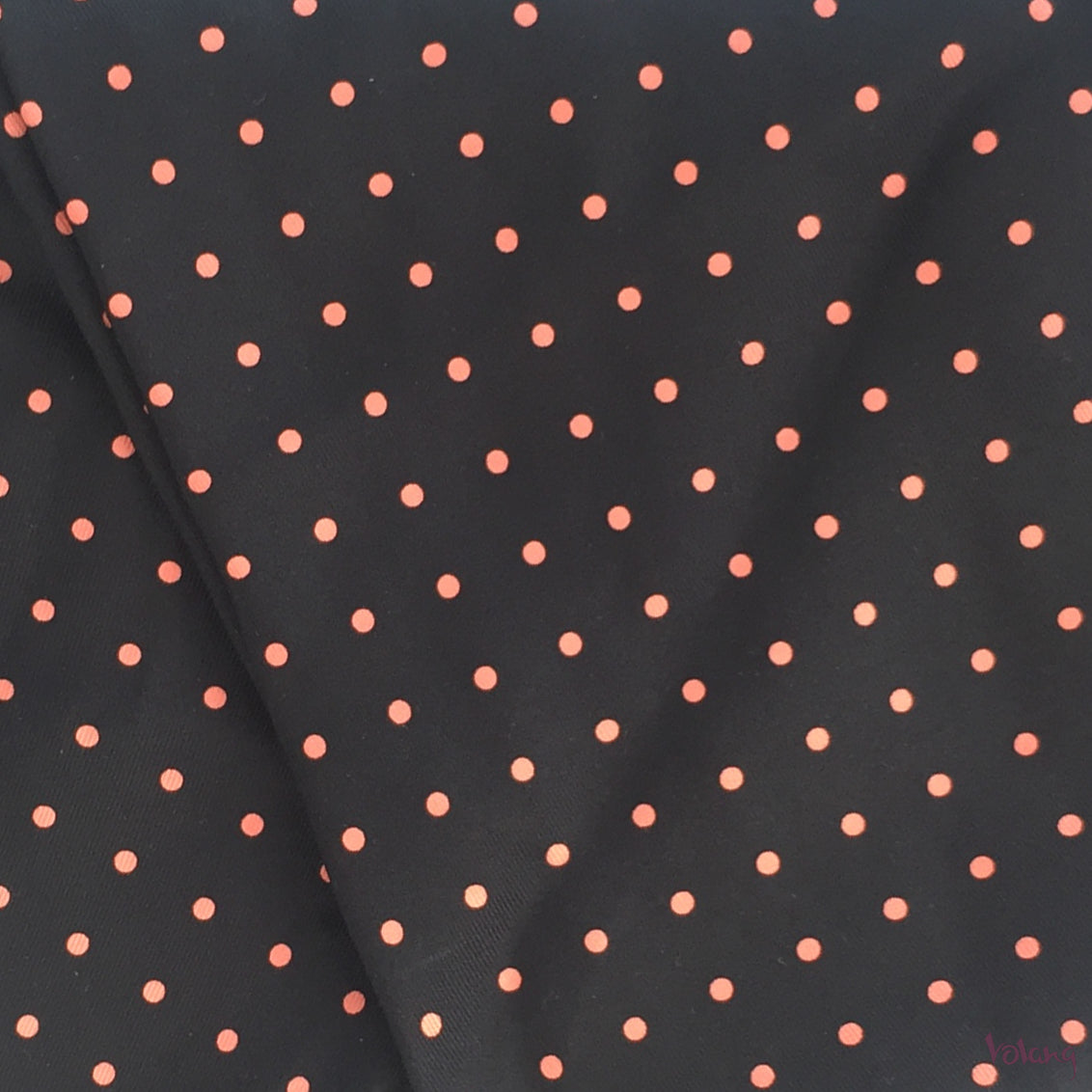 Silk Headband in Black with Polkadots