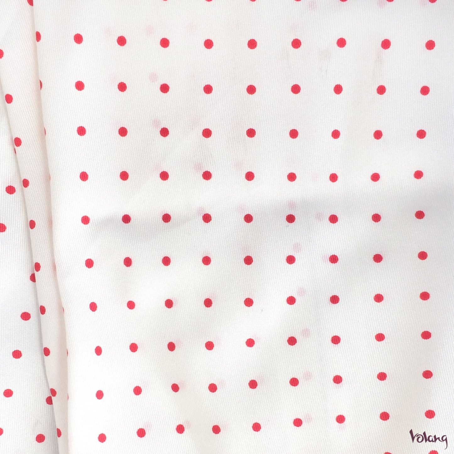 Silk Headband in White with Polkadots