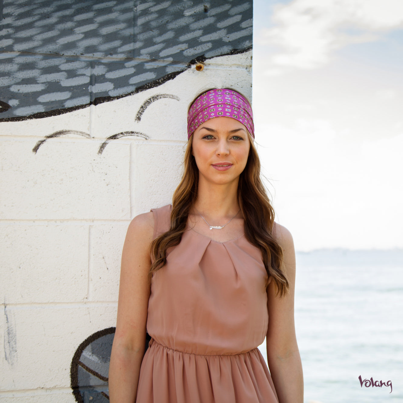 Silk Headband in Hot Pink