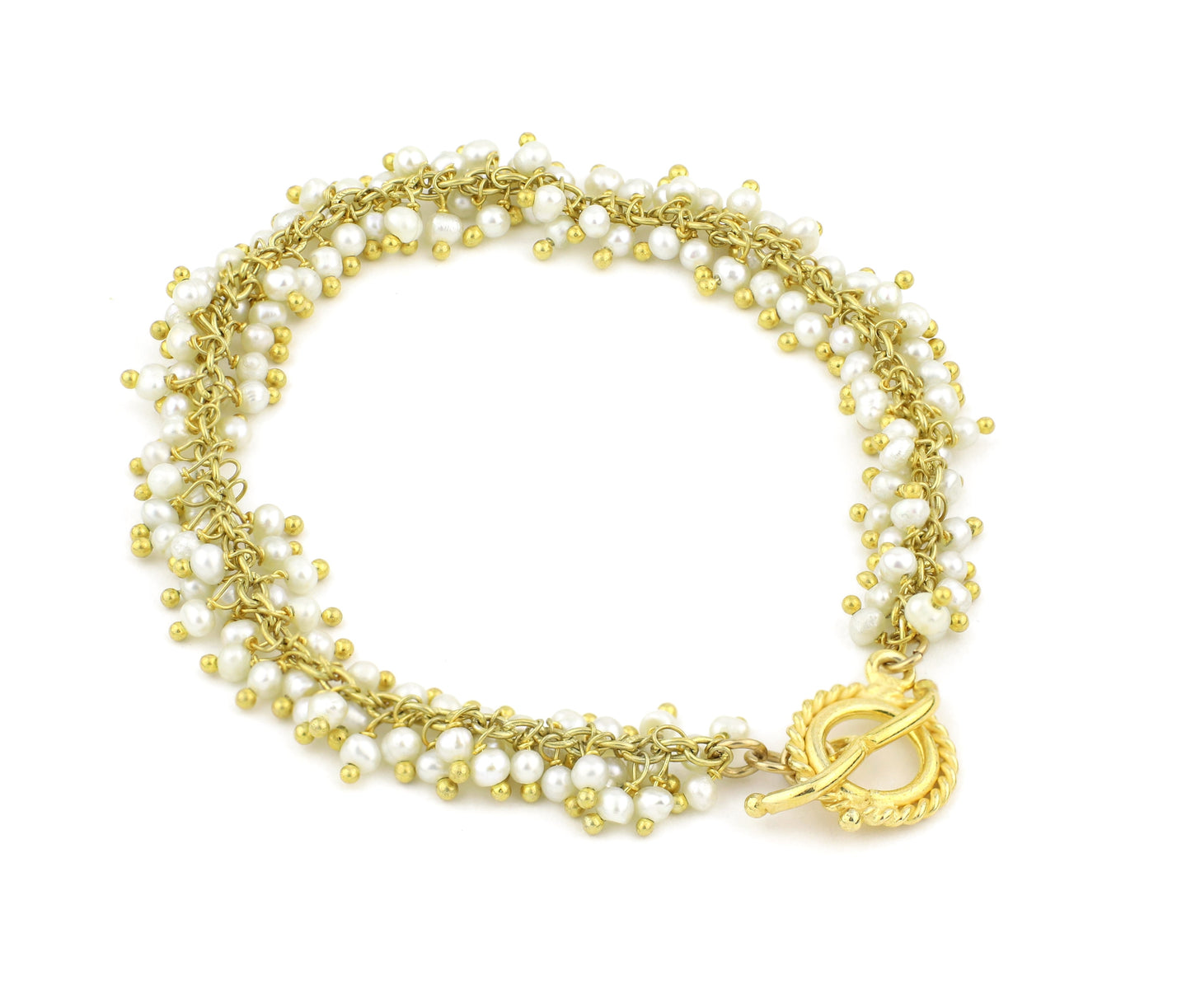 Pearl Single Shimmer Bracelet - Gold