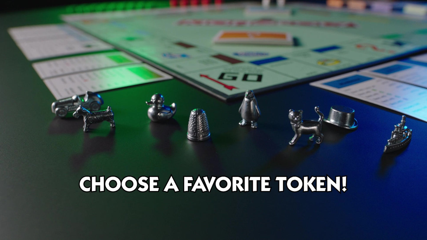 Monopoly Game, Family Board Games for 2 to 6 Players & Kids Ages 8 and Up, Includes 8 Tokens (Token Vote Edition)